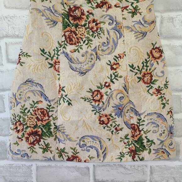 Edikted Floral Tapestry Lace-Up Back Strapless Minidress XS NEW Coquette Feminin - Picture 11 of 11